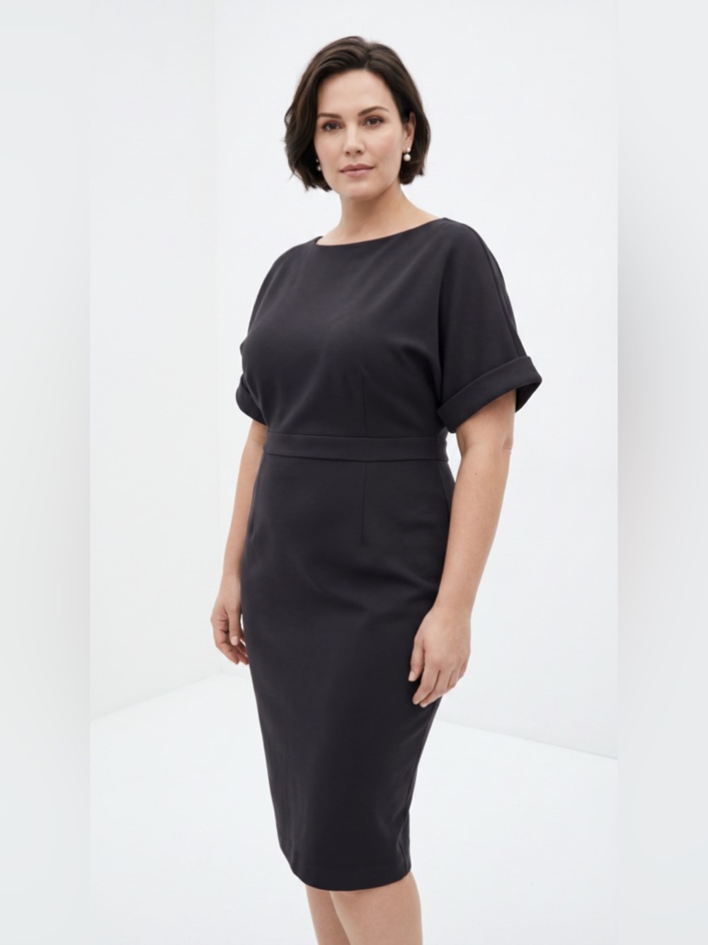 🆕 Alexia Admor Short Sleeve Knee Length Black Dress, New with Tags, 3X